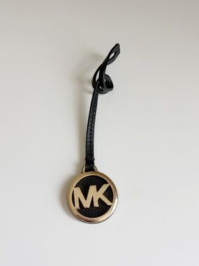 Michael Kors Black Leather Bag Charm